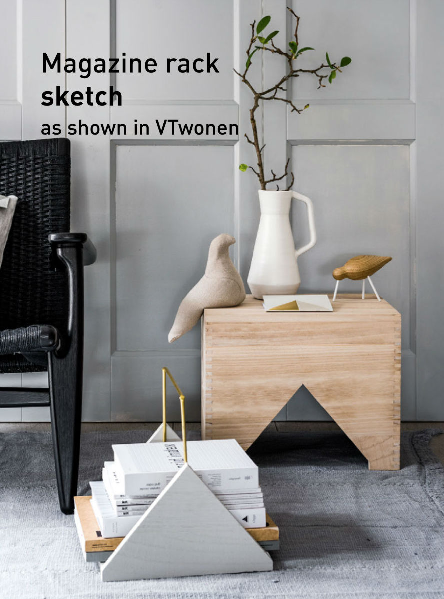 Magazine rack - Please find here the DIY sketch to download with the sizes.&nbsp;
As shown in VTwonen magazine.&nbsp...