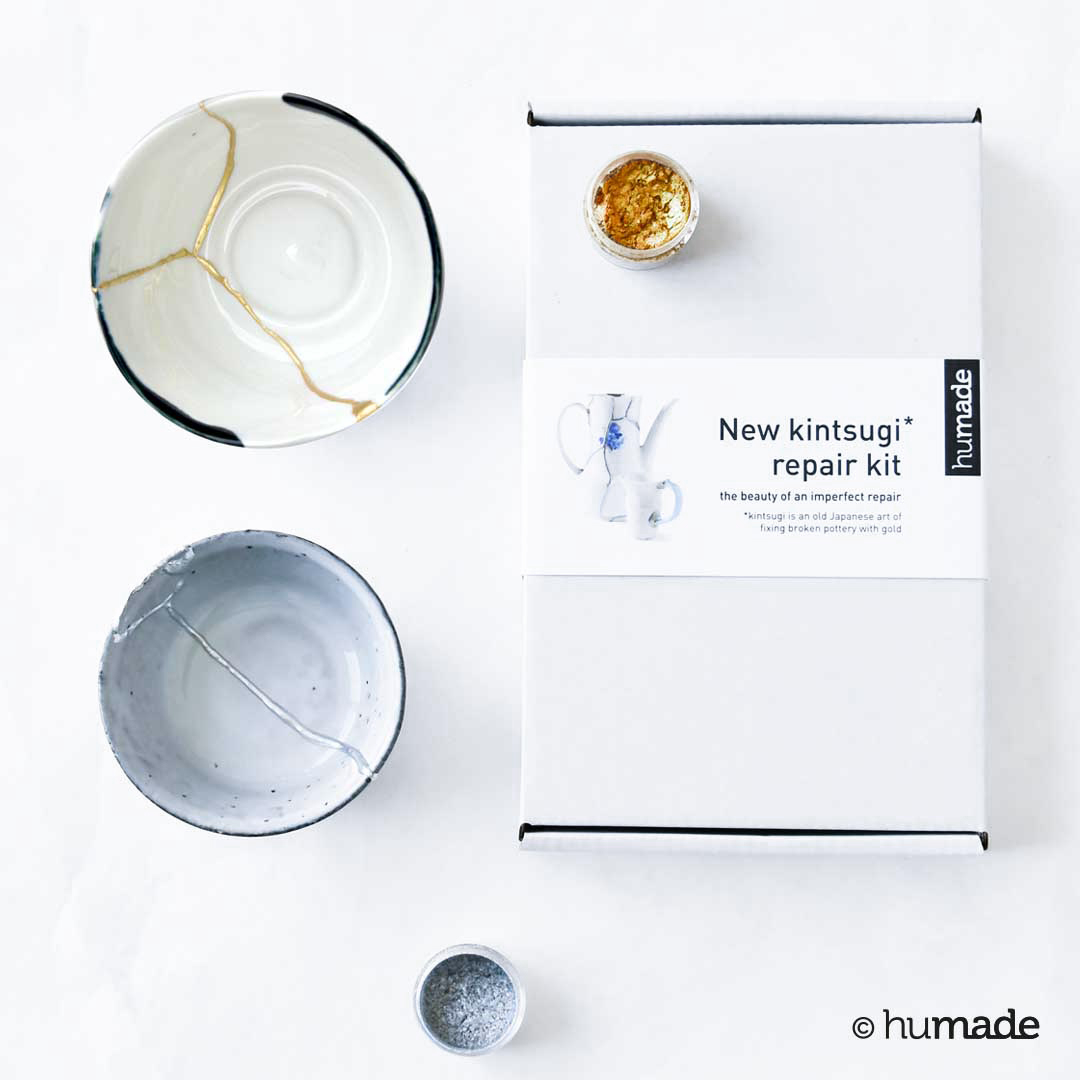 KINTSUGI DIY: The best original, New Kintsugi Repair kit by Humade - The first and most loved easy to use DIY Kintsugi kit to repair broken ceramics with gold since 2009...