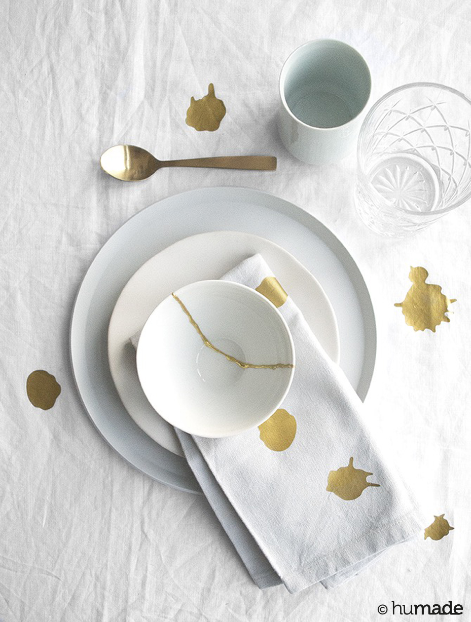 remarkable humade table cloth food stains gold solution DIY repair 6 jpg